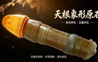 馆藏级硅化钟乳玉髓·阳元石天根象形奇石