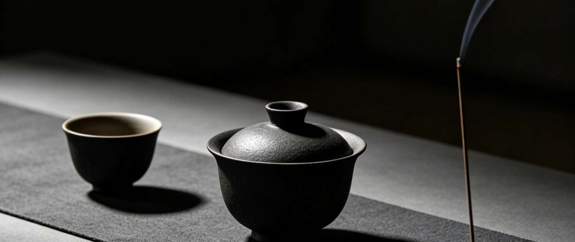 禅意静定茶席｜空灵独饮茶席