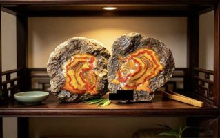 丹红流纹藏山海——精品战国红玛瑙对石赏析