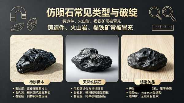 真假陨石鉴别全解：熔壳、气印是核心辨伪标尺