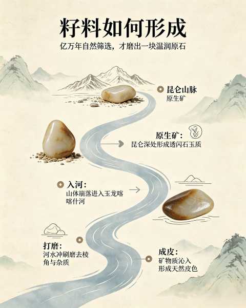 和田玉籽料价差悬殊：数百至数十万每克的定价真相