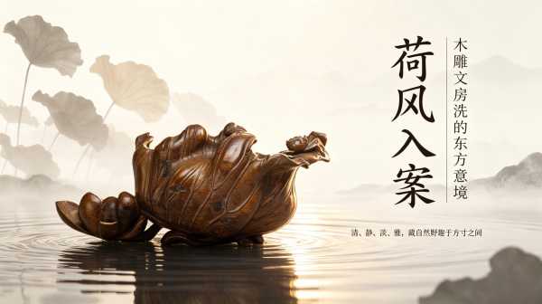 巧夺天工，木荷藏韵——清代木雕荷叶荷莲文房洗赏析