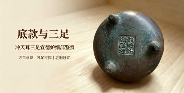 古韵承宗｜冲天耳三足宣德铜炉专业鉴赏