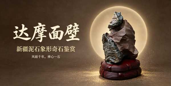 戈壁泥石《达摩祖师》：一石藏禅意，万古悟初心